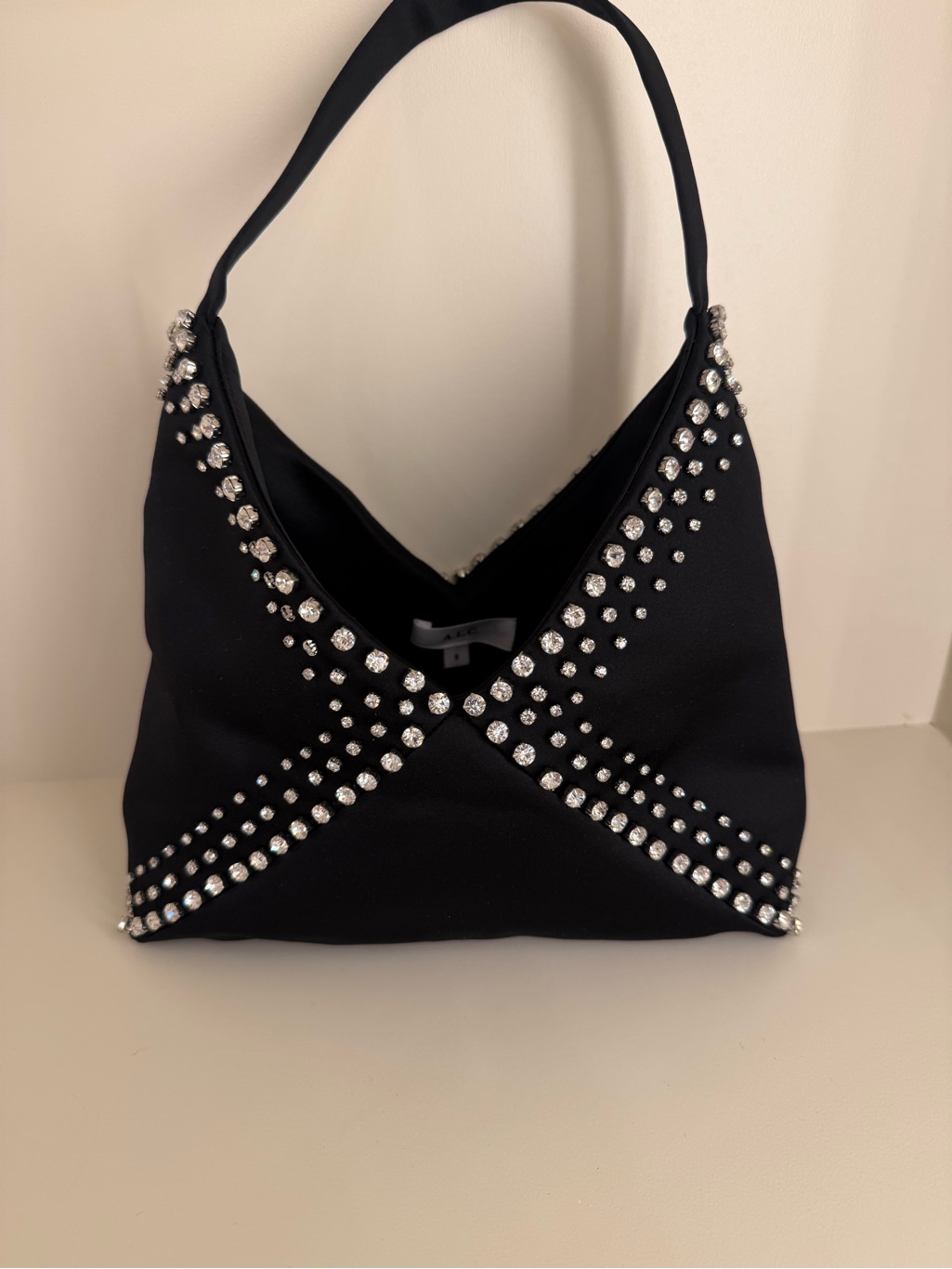 A.L.C Black Crystal-Embellished Shoulder Bag